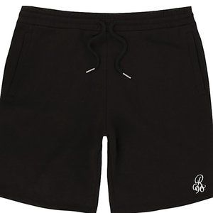 River Island Black R96 Slim Fit Fleece Shorts